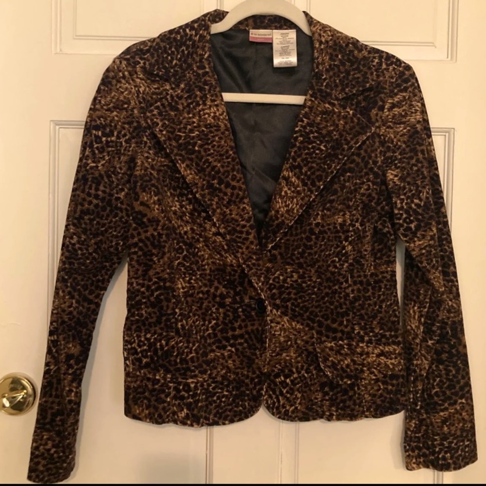 Juniors Leopard Blazer